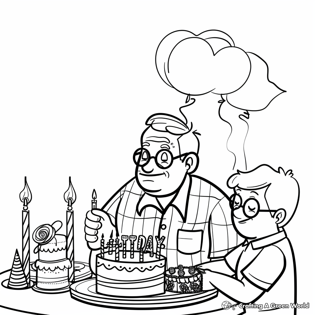 Happy Birthday Grandpa Coloring Pages Free Printable  Happy Birthday Grandpa Coloring Pages Free Printable