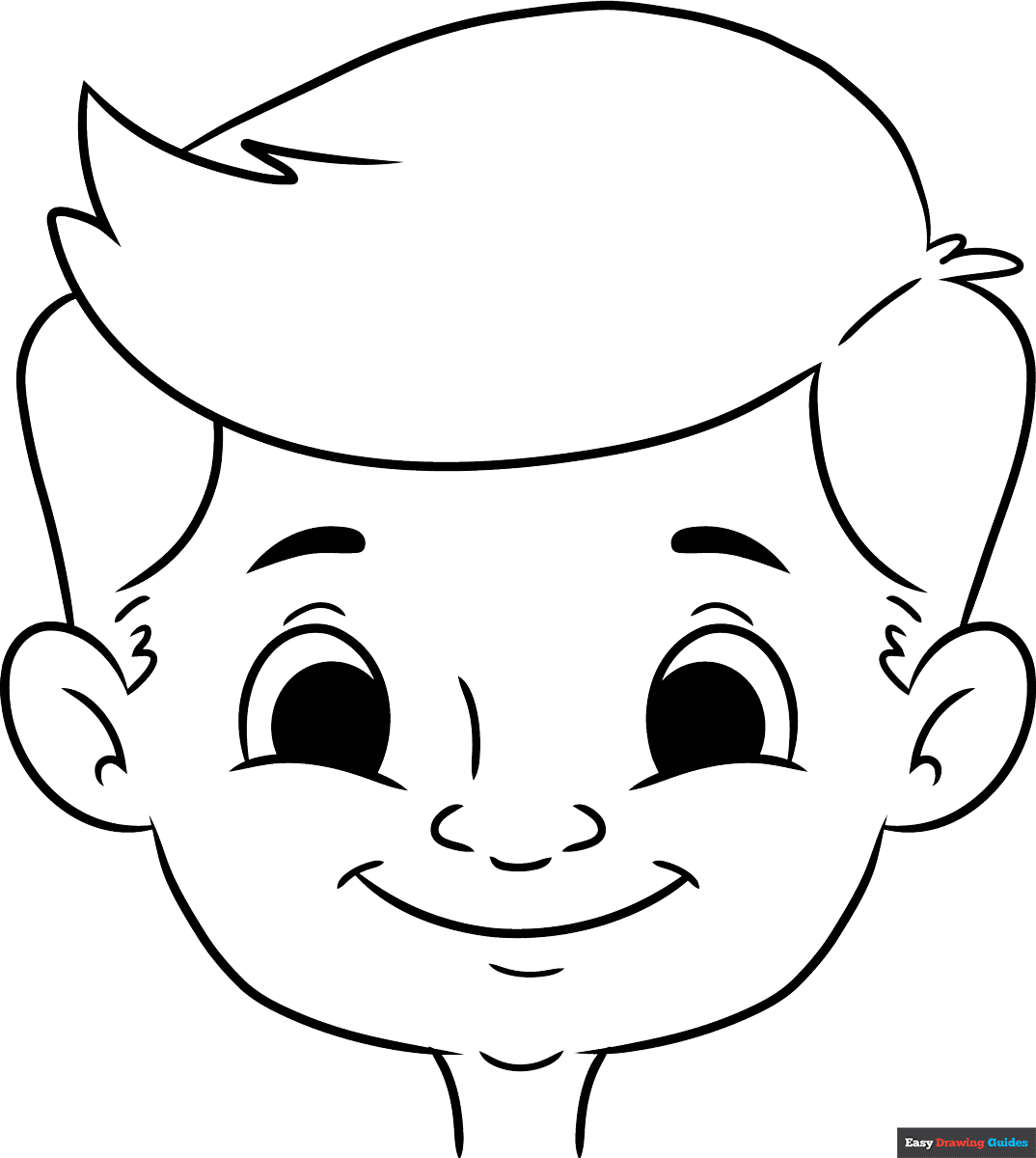Happy Face Coloring Page Easy Drawing Guides Happy Face Coloring Page Easy Drawing Guides