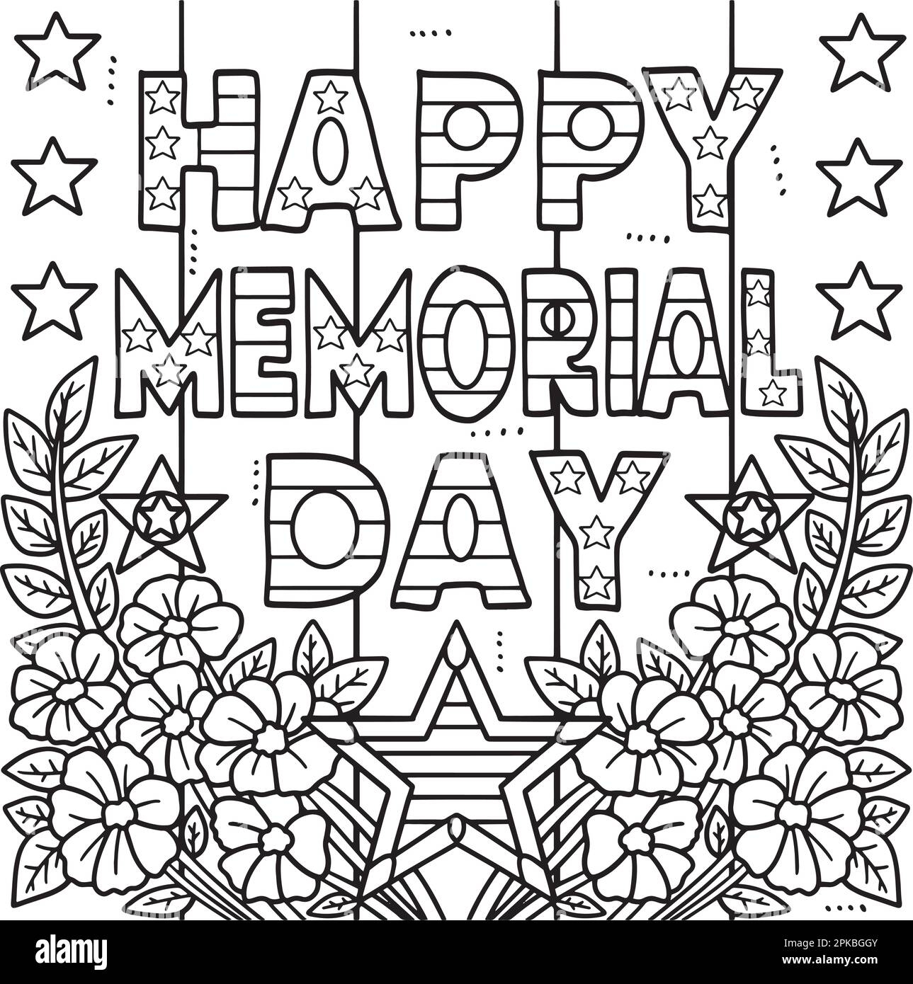 Happy Memorial Day Coloring Page For Kids Stock Vector Image Art Alamy Happy Memorial Day Coloring Page For Kids Stock Vector Image Art Alamy