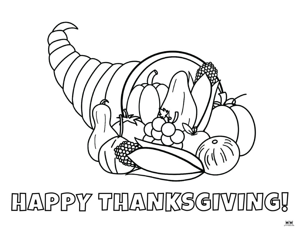 Happy Thanksgiving Coloring Pages 20 FREE Printables Printabulls