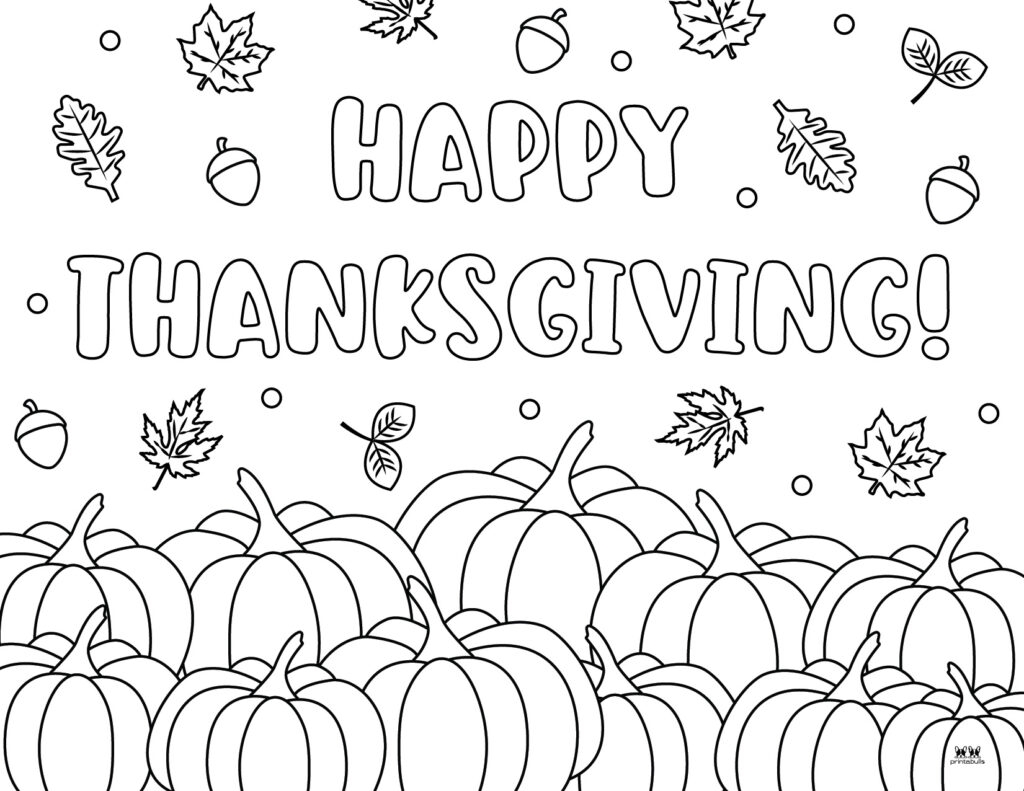 Happy Thanksgiving Coloring Pages 20 FREE Printables Printabulls
