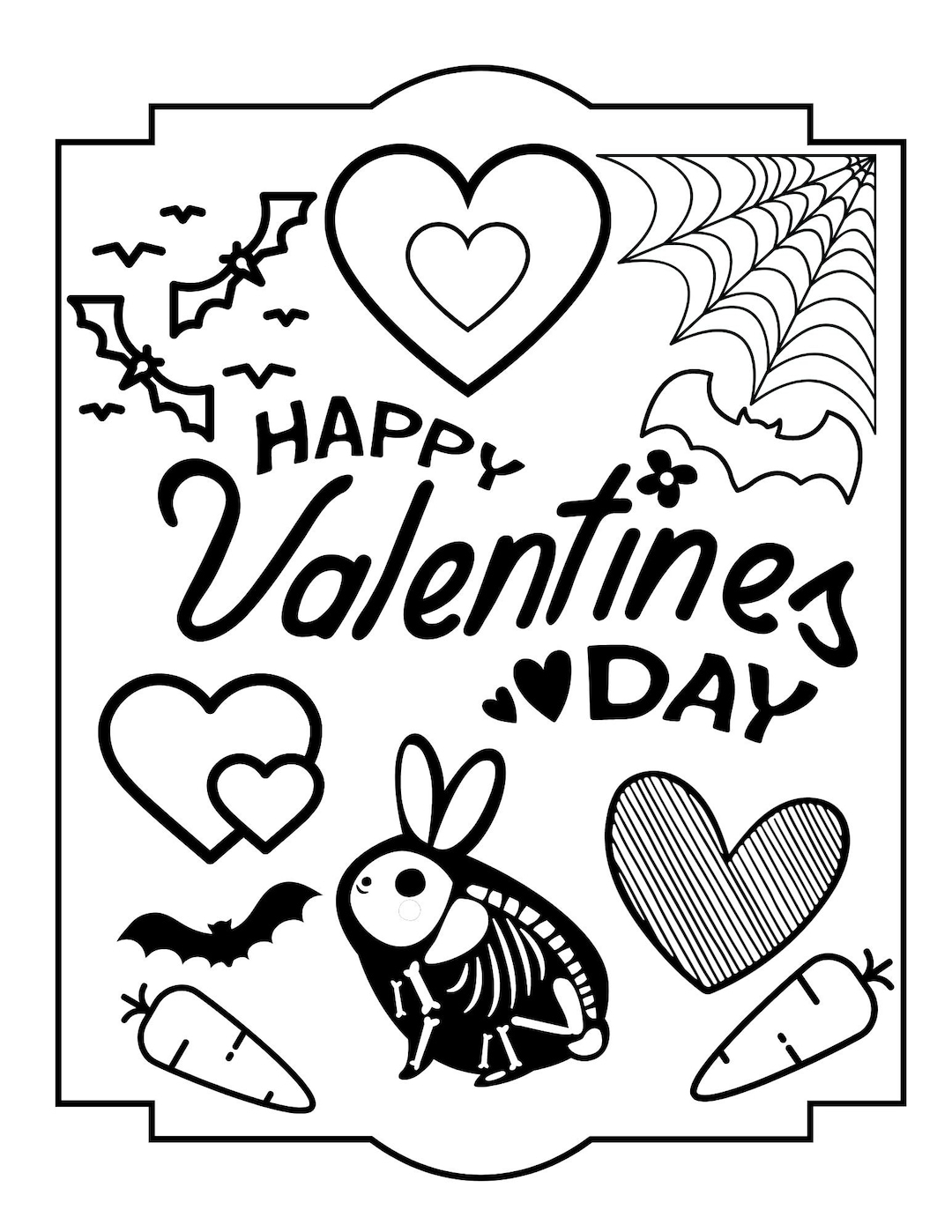 happy valentines day coloring pages