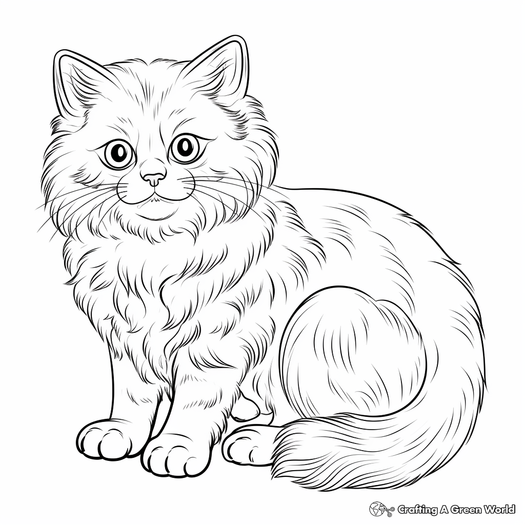 Hard Cat Coloring Pages Free Printable 