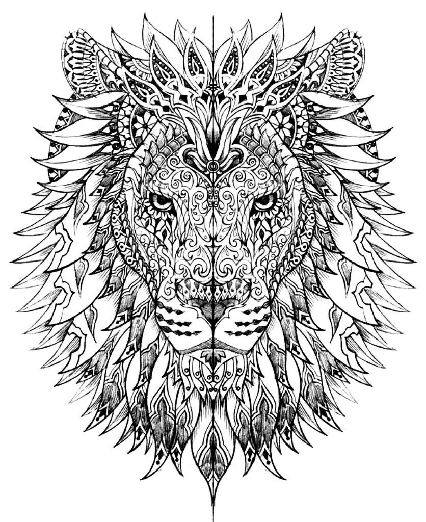 animal coloring pages hard