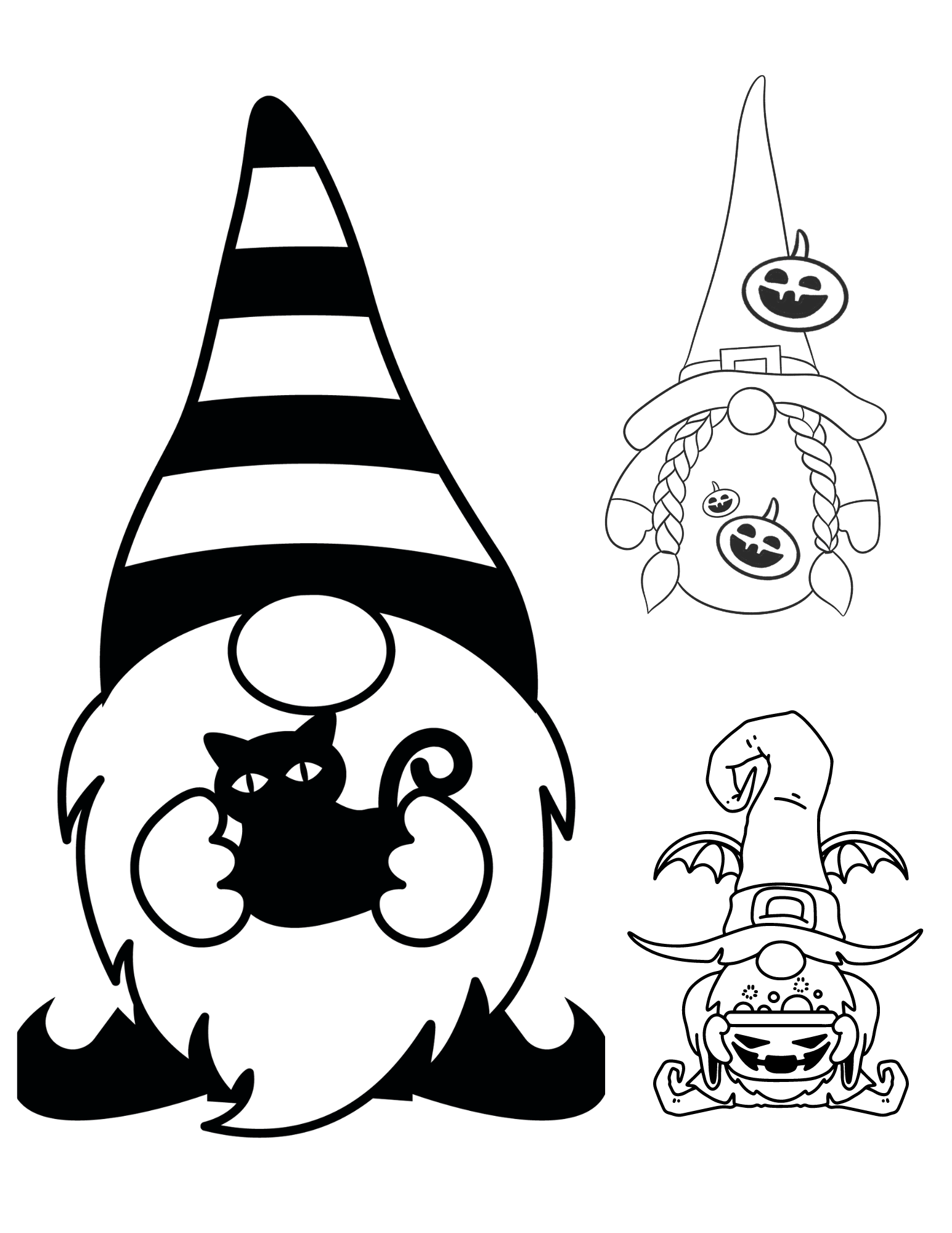 halloween gnomes coloring pages halloween gnomes coloring pages