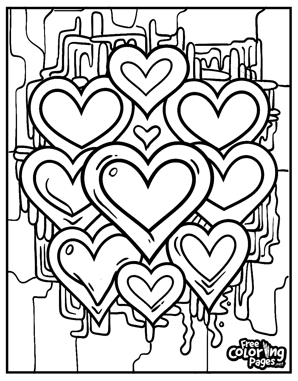 heart pictures to color heart pictures to color