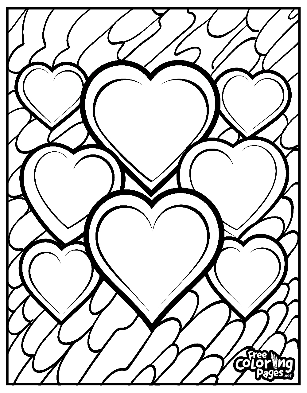 Hearts Coloring Pages Free Coloring Pages