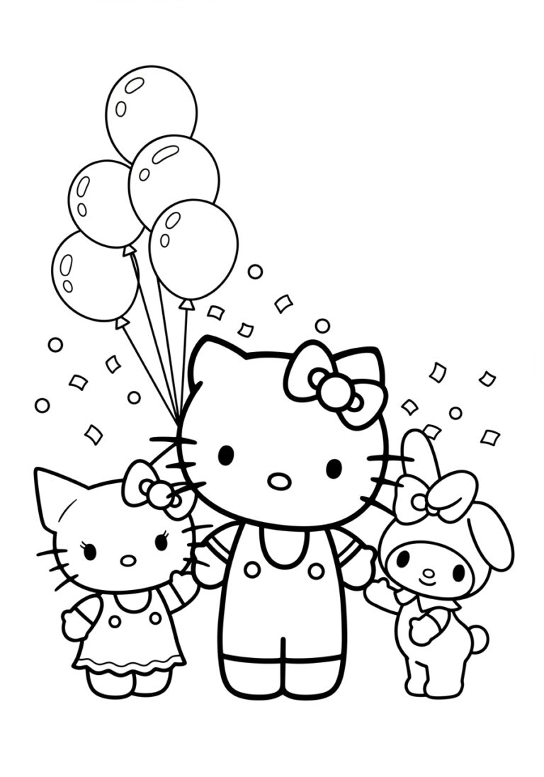 Hello Kitty And Friends Coloring Page Free Printable Hello Kitty And Friends Coloring Page Free Printable