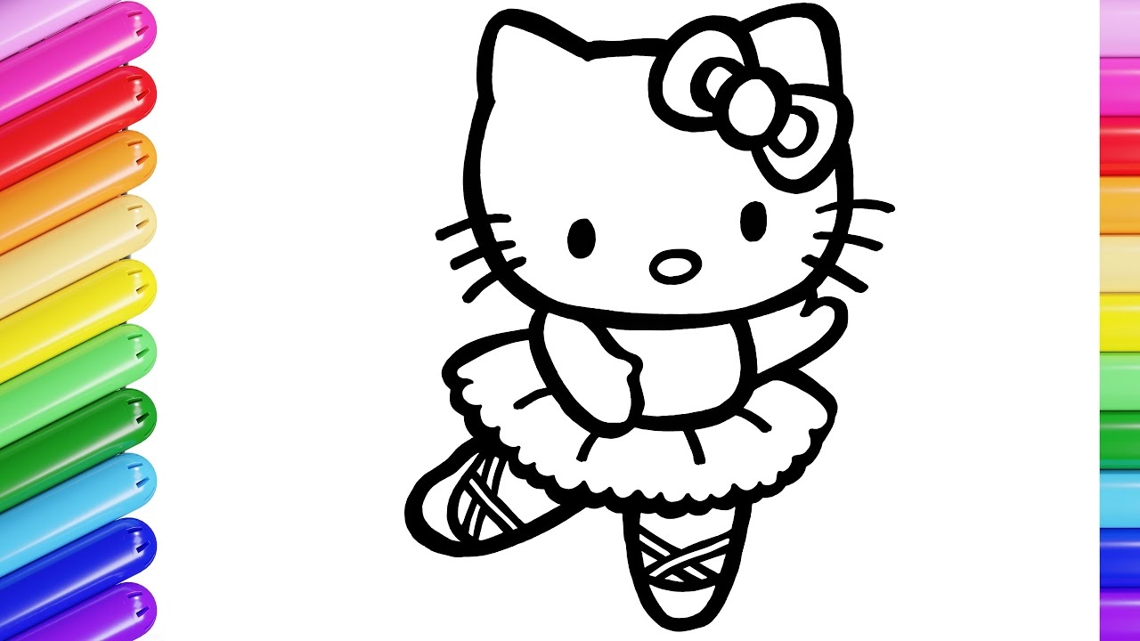 Hello Kitty Ballerina Drawing Painting And Coloring For Kids Toddlers How To Draw Paint Learn YouTube Hello Kitty Ballerina Drawing Painting And Coloring For Kids Toddlers How To Draw Paint Learn YouTube