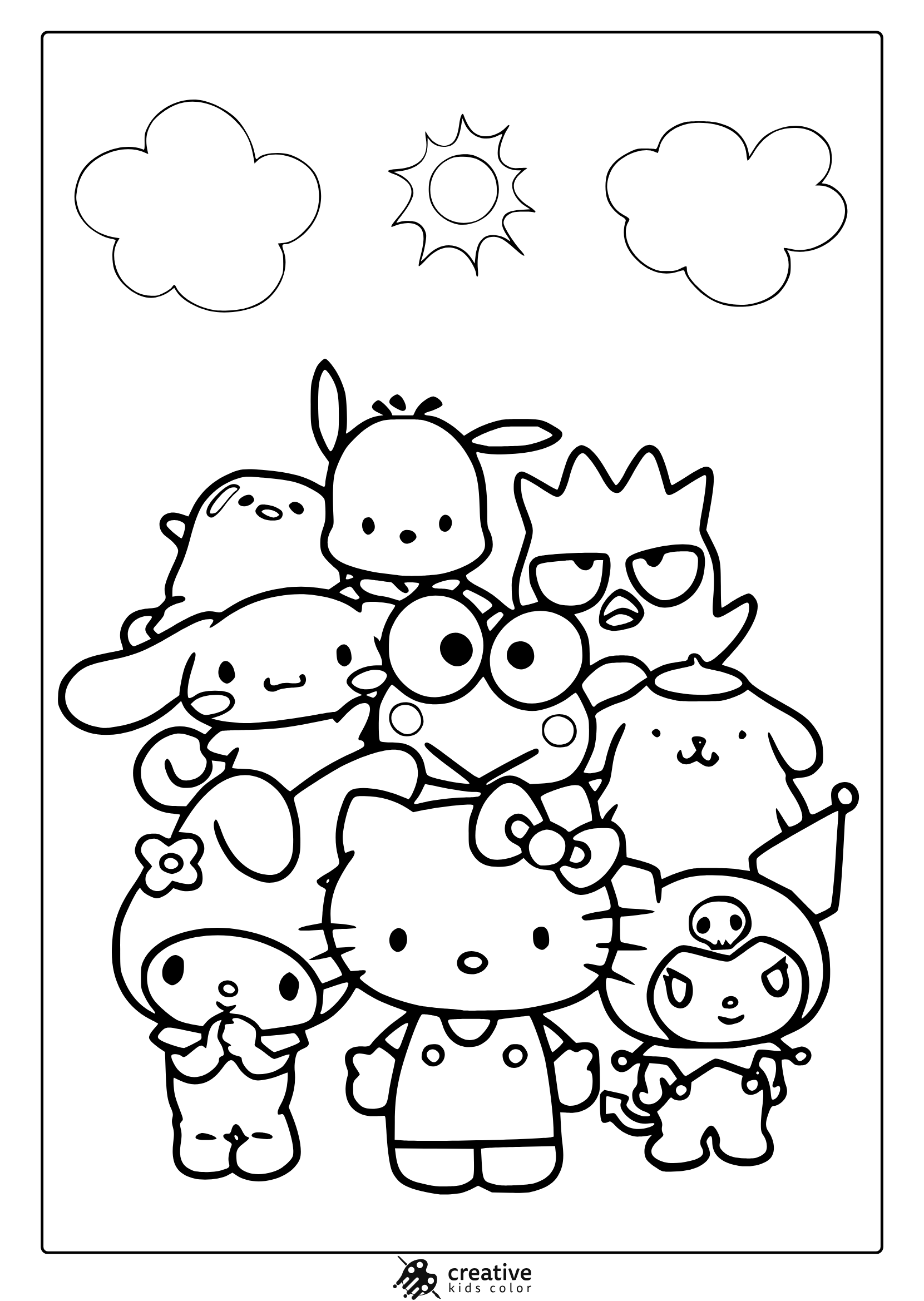 Hello Kitty Coloring Pages 50 Free Printable PDF