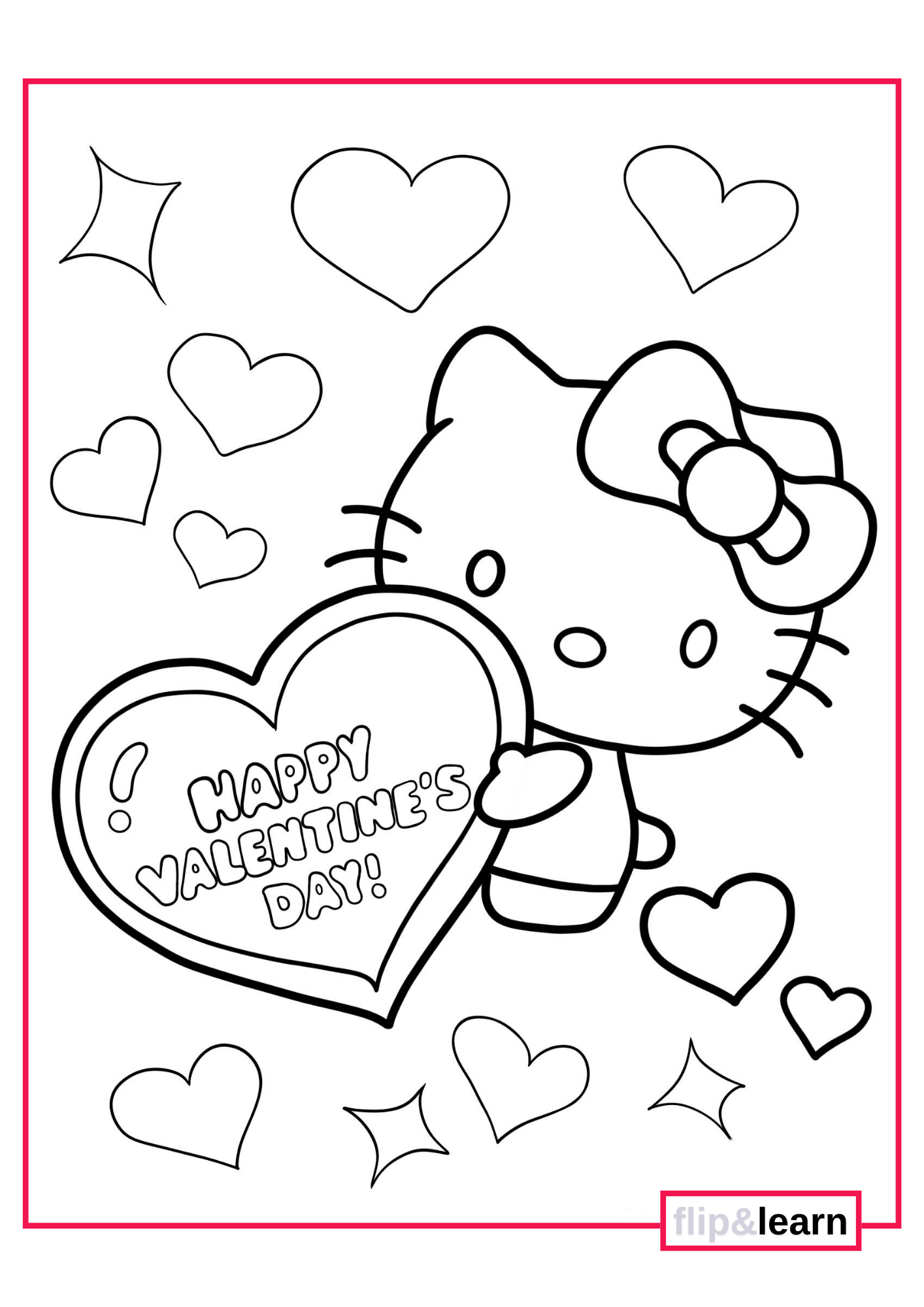 valentine hello kitty coloring pages valentine hello kitty coloring pages