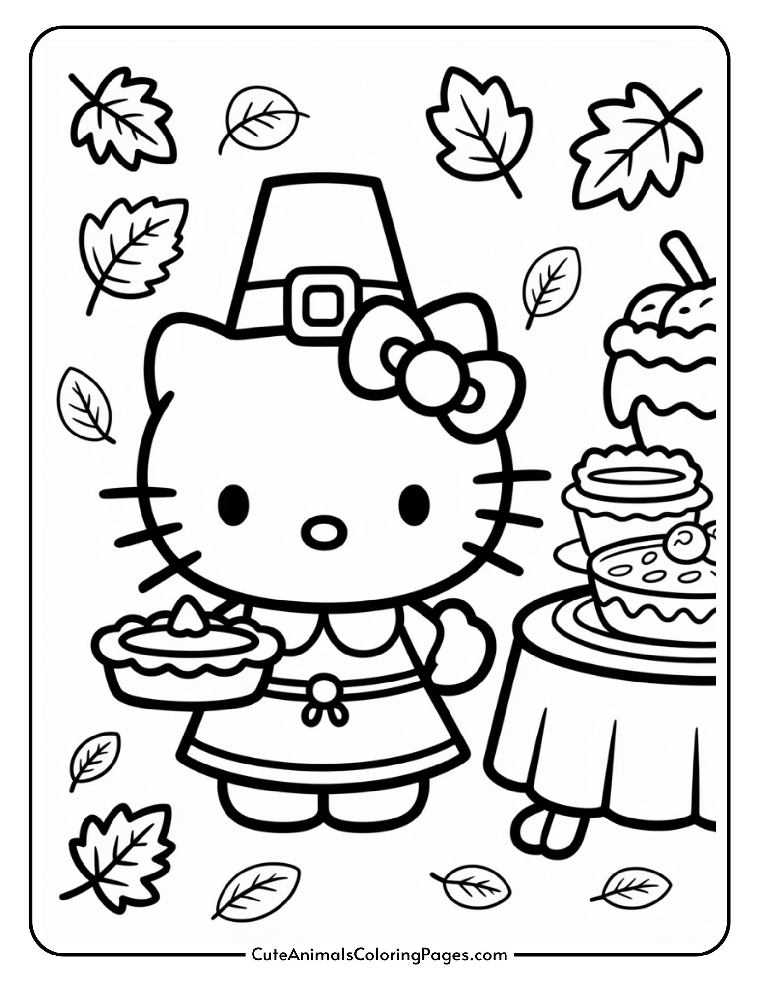 Hello Kitty Coloring Pages Thanksgiving 8 PDF Pages Cute Animals Coloring Pages Hello Kitty Coloring Pages Thanksgiving 8 PDF Pages Cute Animals Coloring Pages