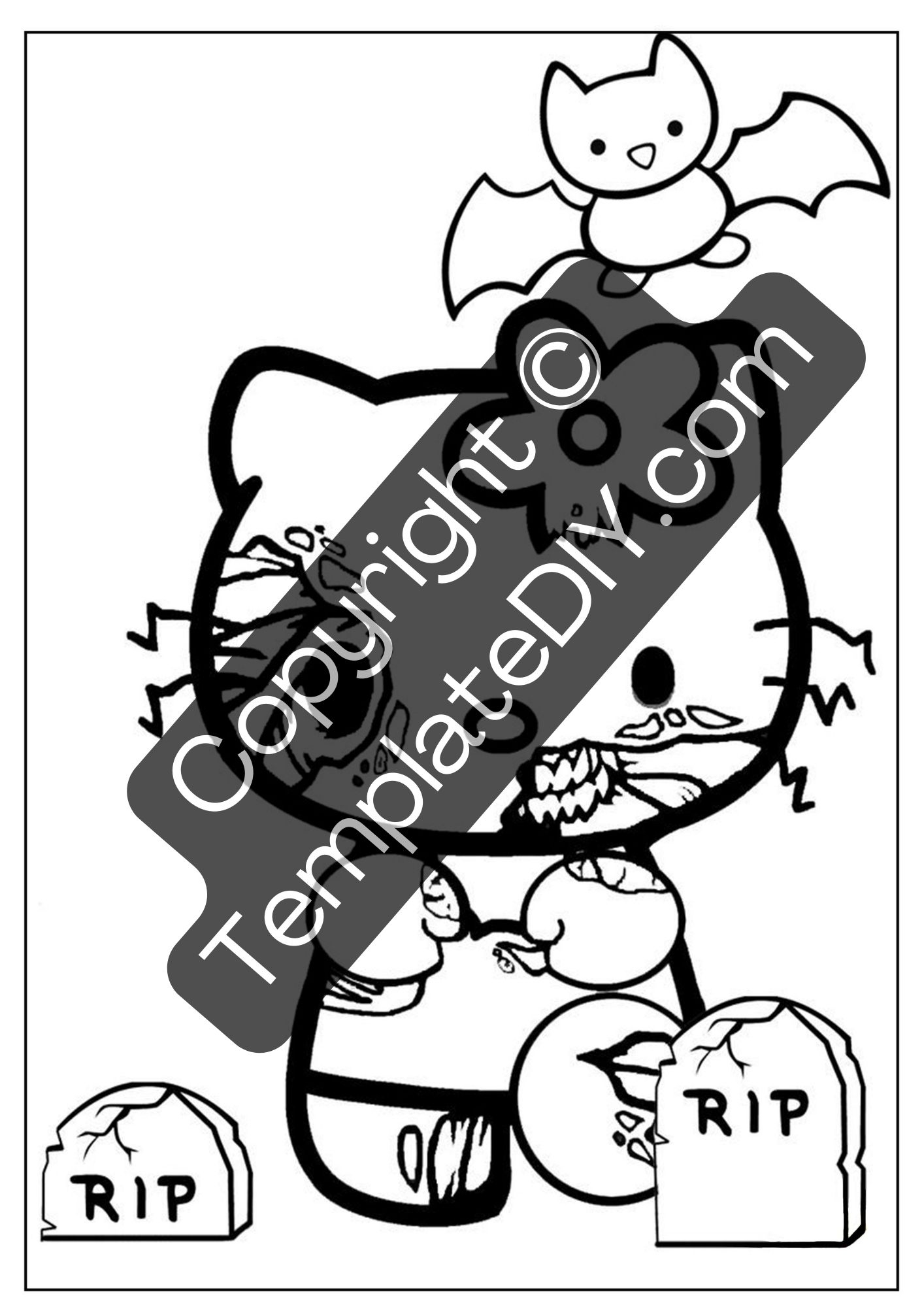 hello kitty halloween coloring pages printable hello kitty halloween coloring pages printable