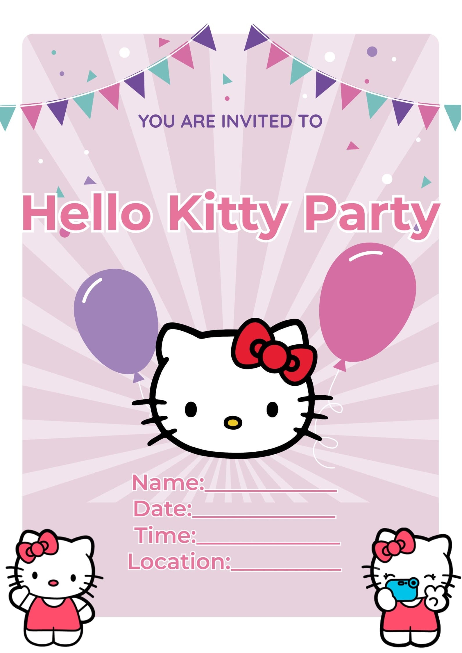 Hello Kitty Party Invitation Template PDF Agile Hello Kitty Party Invitation Template PDF Agile