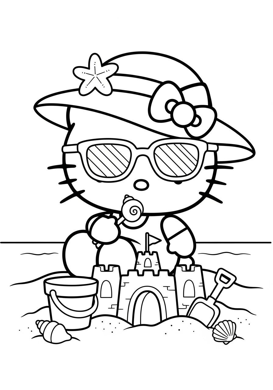 Hello Kitty Summer Coloring Pages Fun Printable Activities Hello Kitty Summer Coloring Pages Fun Printable Activities