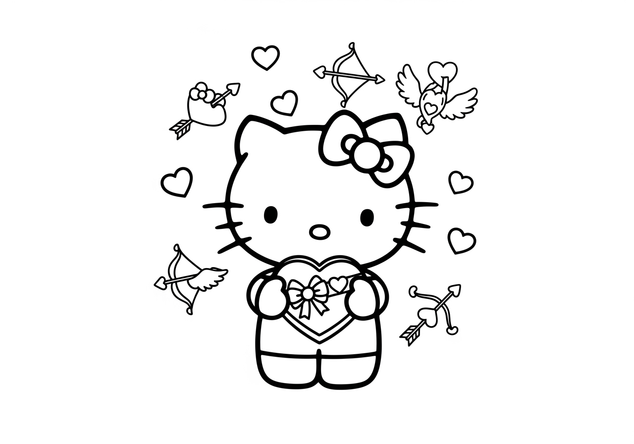 hello kitty valentines day coloring pages hello kitty valentines day coloring pages