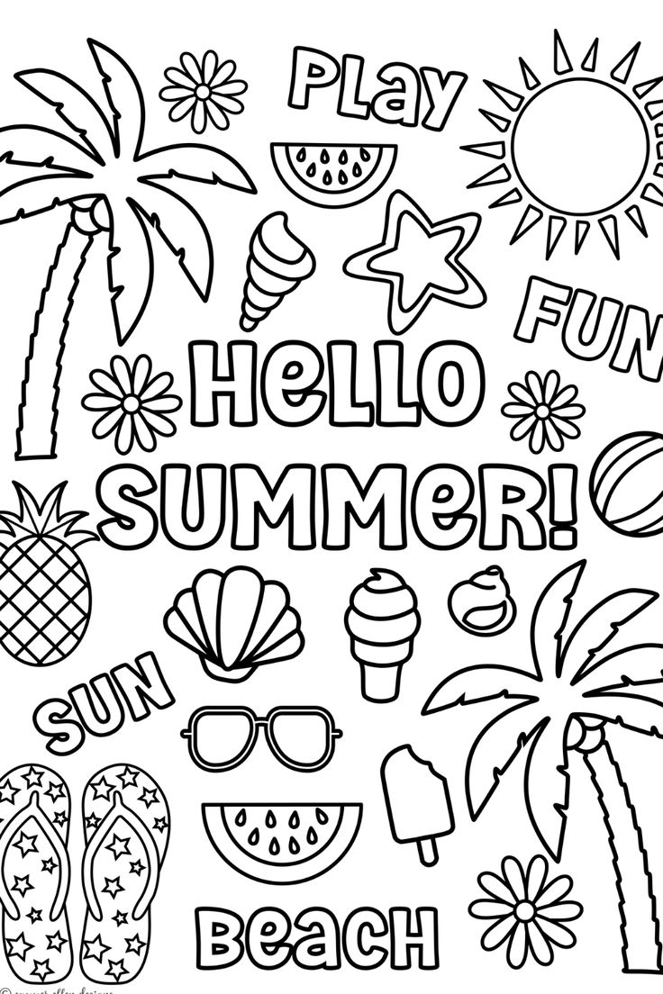 coloring sheets for summer coloring sheets for summer