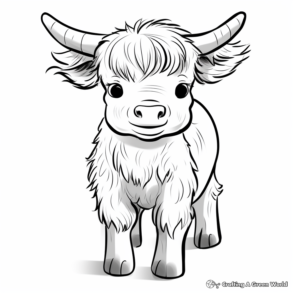 Highland Cow Coloring Pages Free Printable  Highland Cow Coloring Pages Free Printable