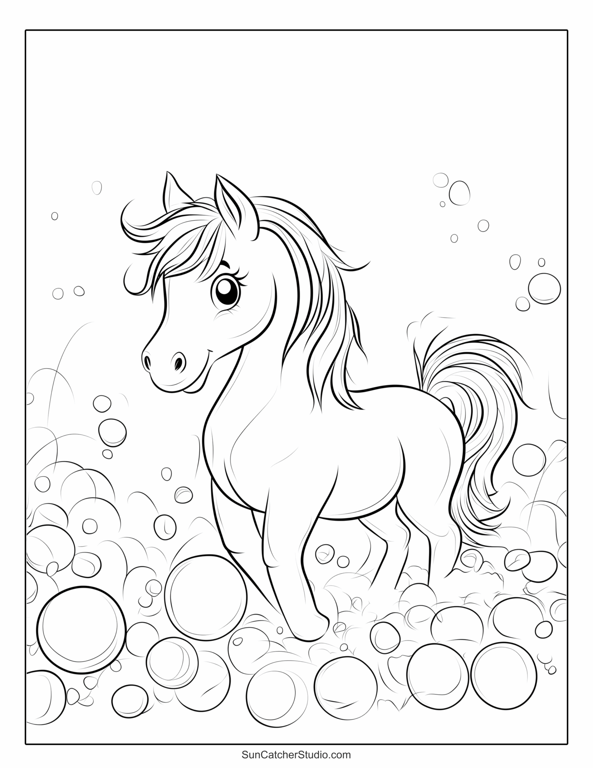 printable horse coloring book printable horse coloring book