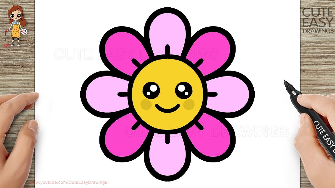 How To Draw A Cute Flower Easy For Kids And Toddlers YouTube How To Draw A Cute Flower Easy For Kids And Toddlers YouTube