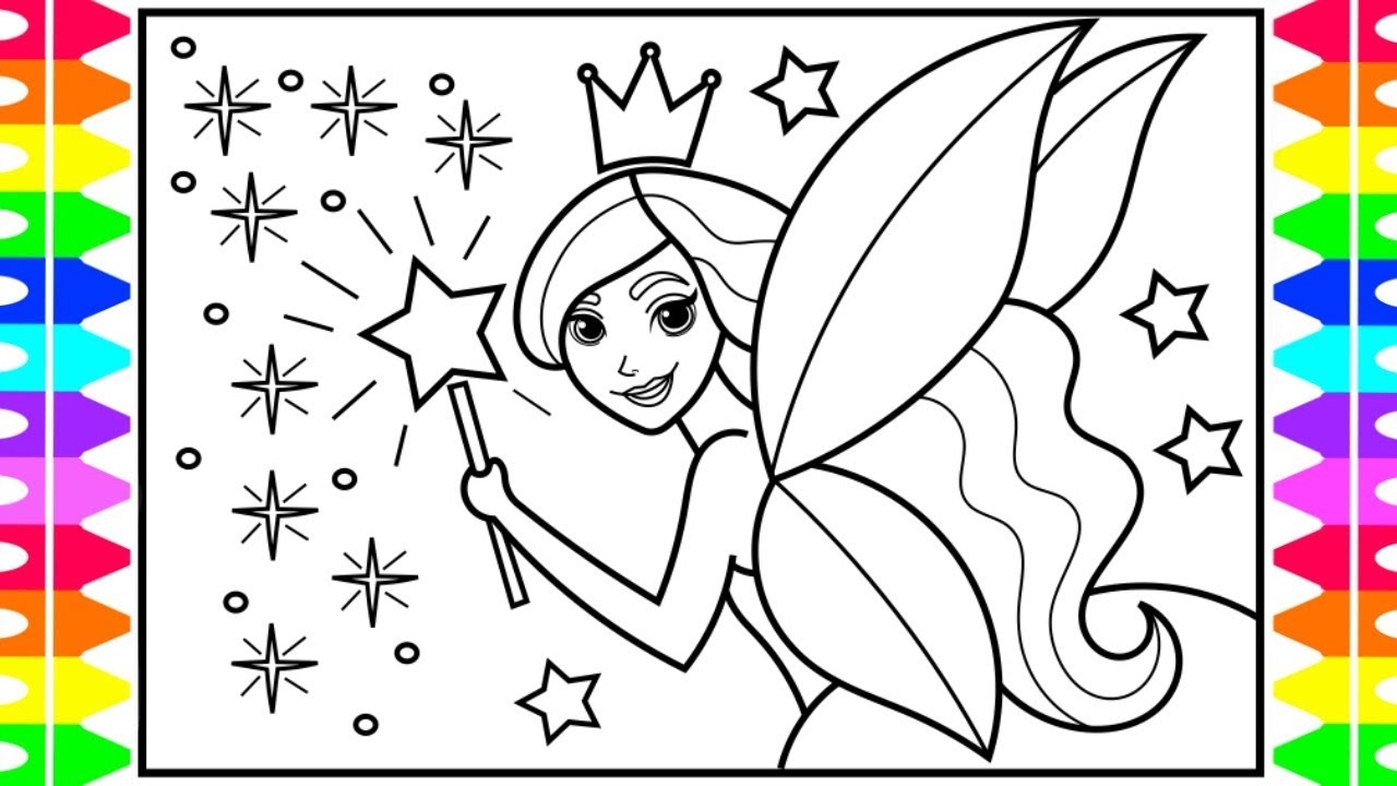 How To Draw A Fairy With Wings For Kids Fairy Drawing Fairy Coloring Pages For Kids YouTube How To Draw A Fairy With Wings For Kids Fairy Drawing Fairy Coloring Pages For Kids YouTube