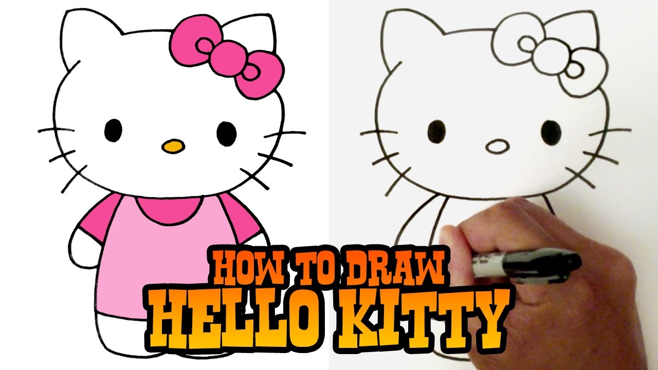How To Draw Hello Kitty Step By Step Video YouTube How To Draw Hello Kitty Step By Step Video YouTube