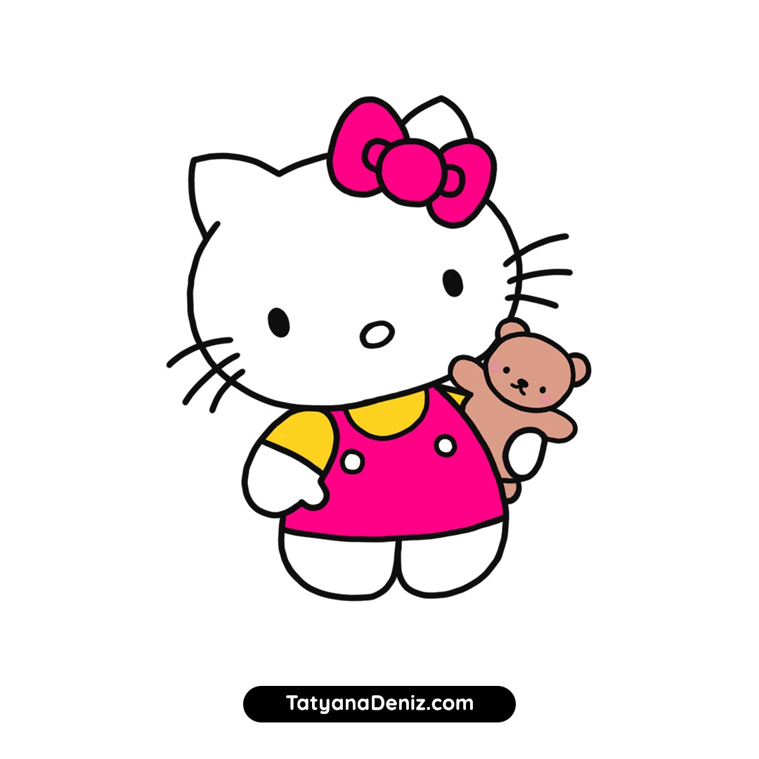 How To Draw Hello Kitty Step by step With Simple And Easy Drawing Tutorial