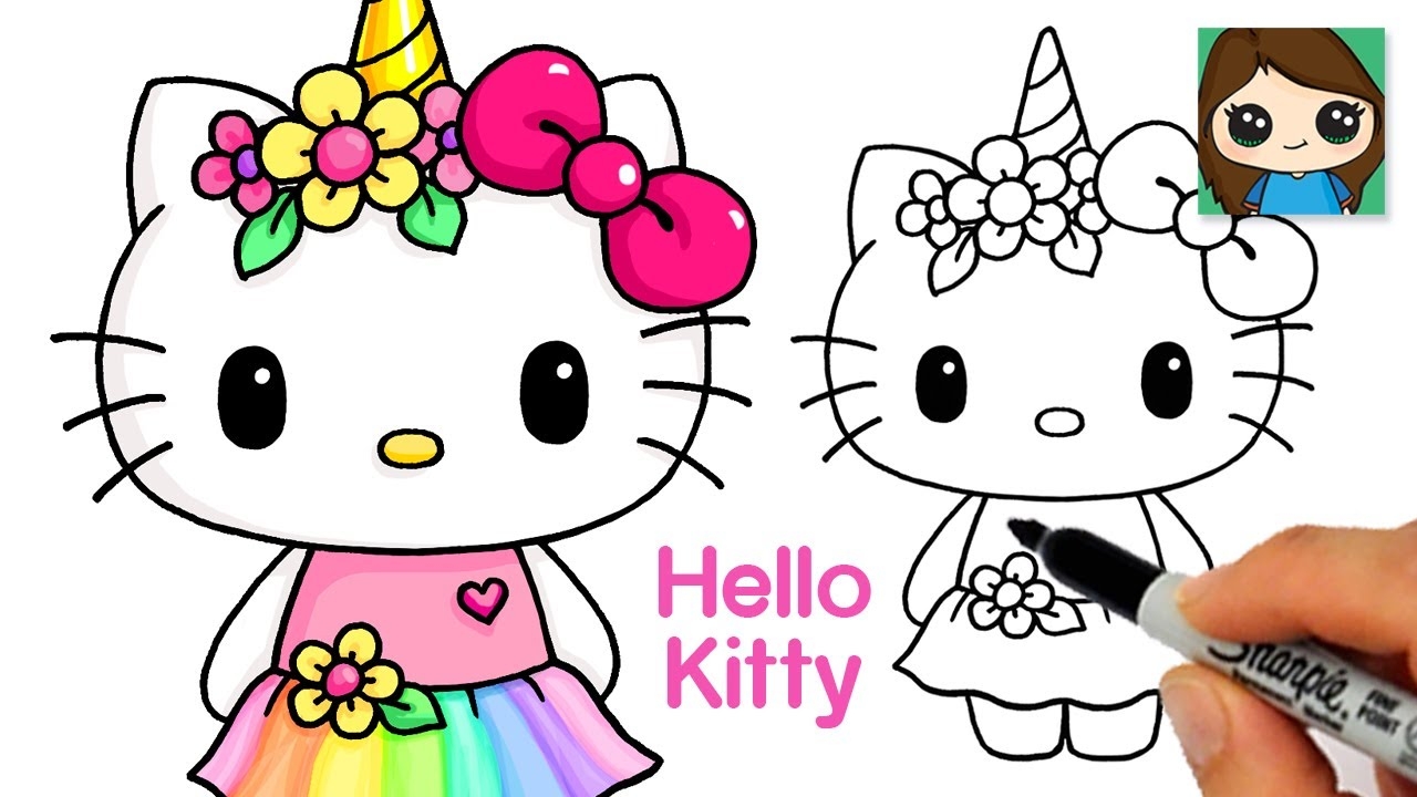 How To Draw Unicorn Hello Kitty YouTube How To Draw Unicorn Hello Kitty YouTube
