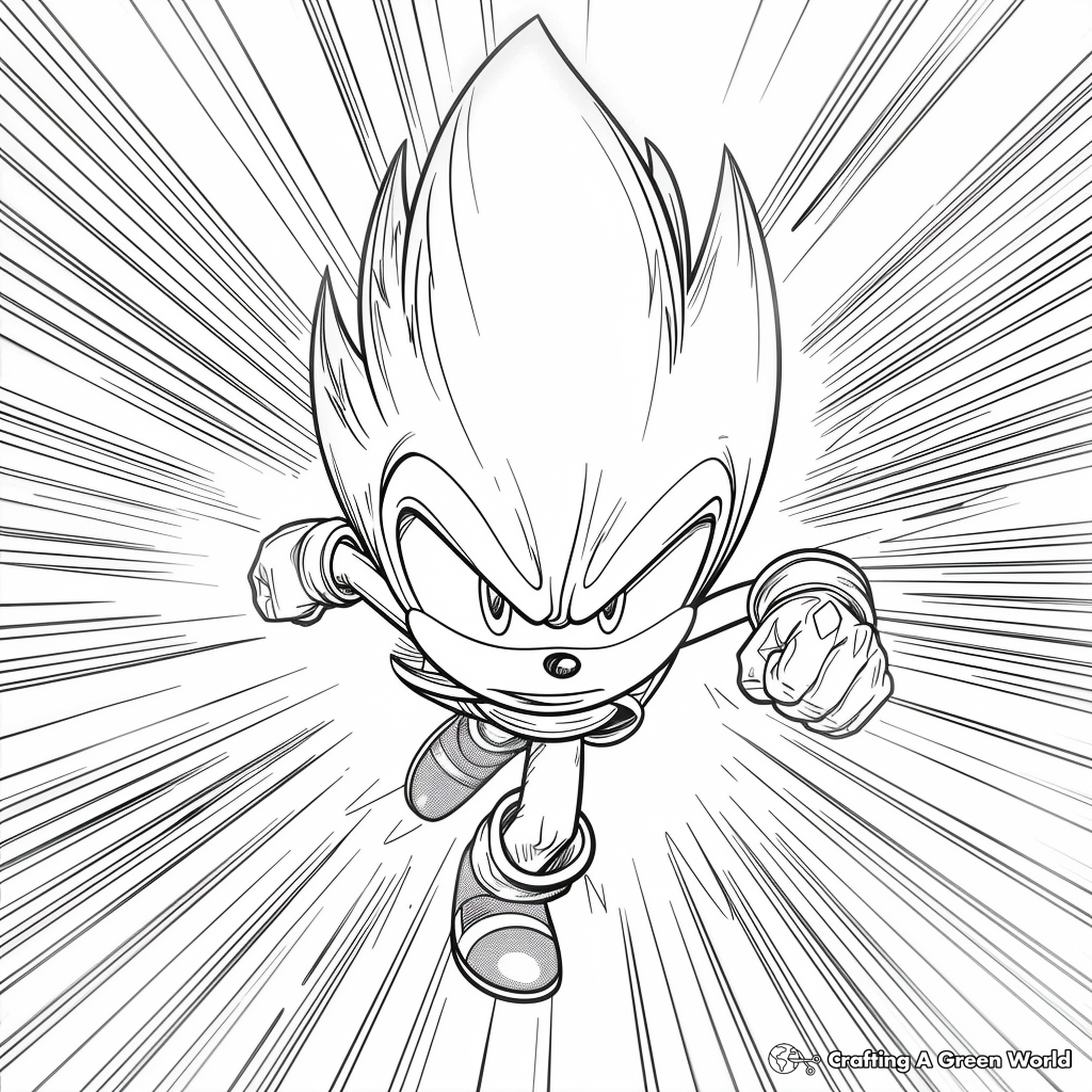 Hyper Sonic Coloring Pages Free Printable  Hyper Sonic Coloring Pages Free Printable