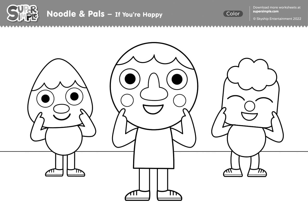 If You re Happy Coloring Page Super Simple If You re Happy Coloring Page Super Simple