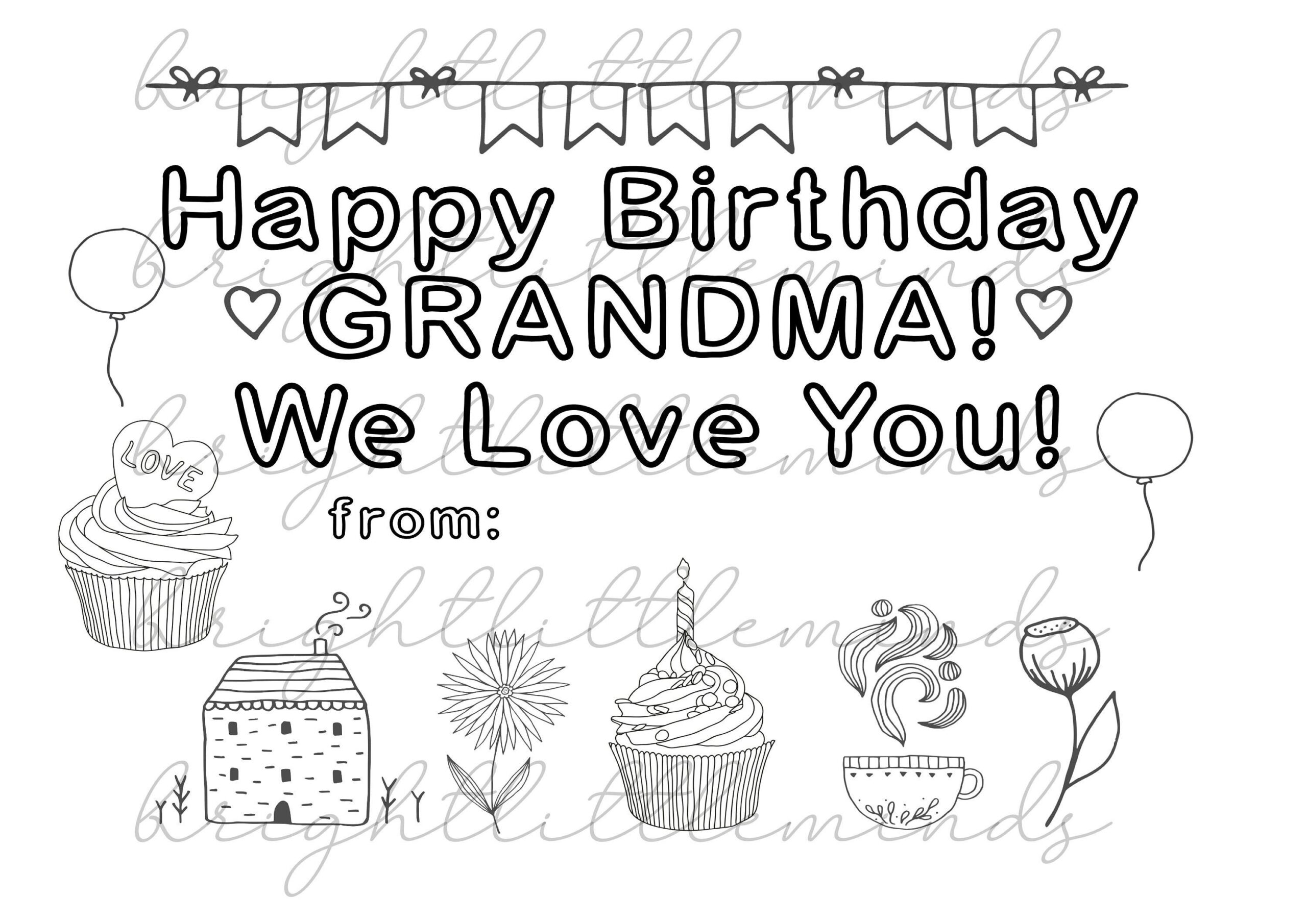 Instant Download Printable Happy Birthday Grandma DIY Kids Activity Coloring Gift Fun Card Made By Kids Letter A4 PDF Etsy Instant Download Printable Happy Birthday Grandma DIY Kids Activity Coloring Gift Fun Card Made By Kids Letter A4 PDF Etsy