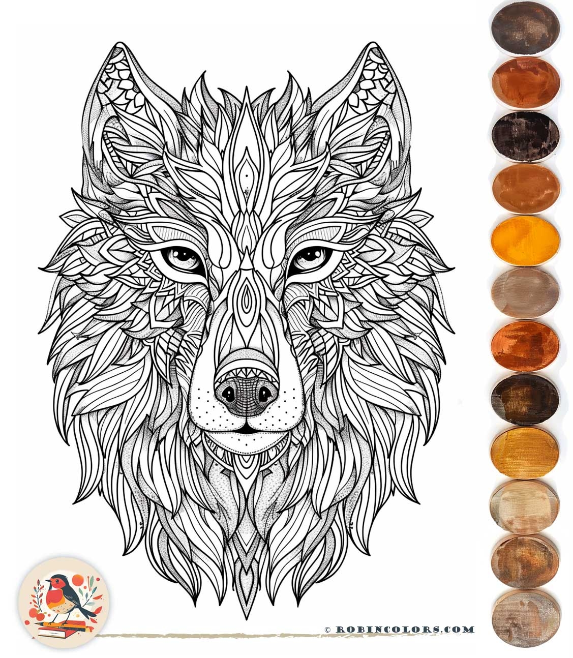 Intricate Animals Adult Coloring Pages To Print Robin Colors Intricate Animals Adult Coloring Pages To Print Robin Colors
