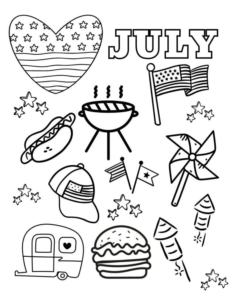 4th of july color sheets 4th of july color sheets