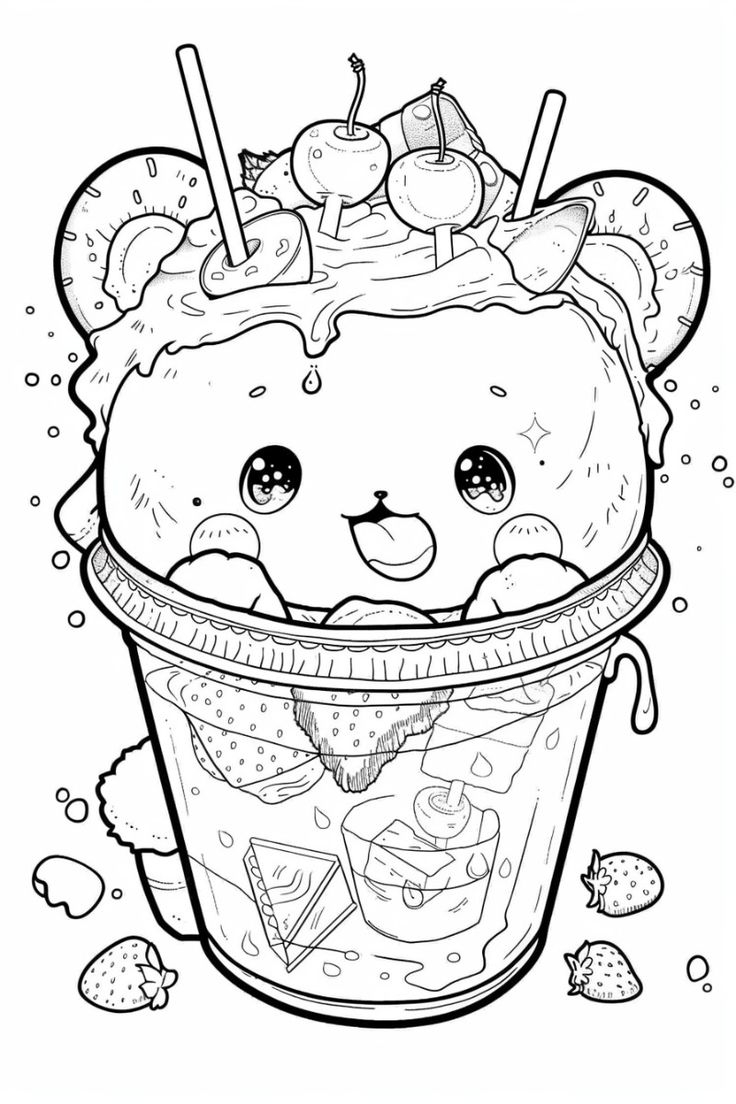 kawaii cute animal coloring pages kawaii cute animal coloring pages