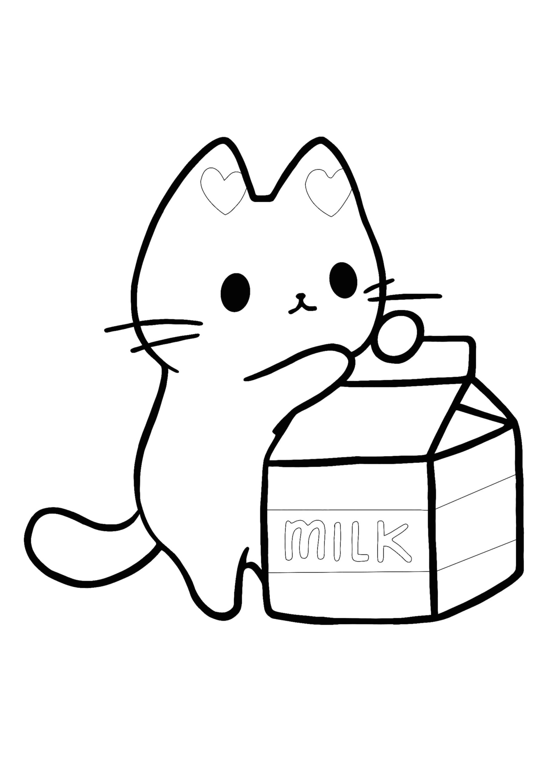 Kawaii Cat Coloring Pages 4 Kawaii Animals Coloring Sheets 2021  Kawaii Cat Coloring Pages 4 Kawaii Animals Coloring Sheets 2021