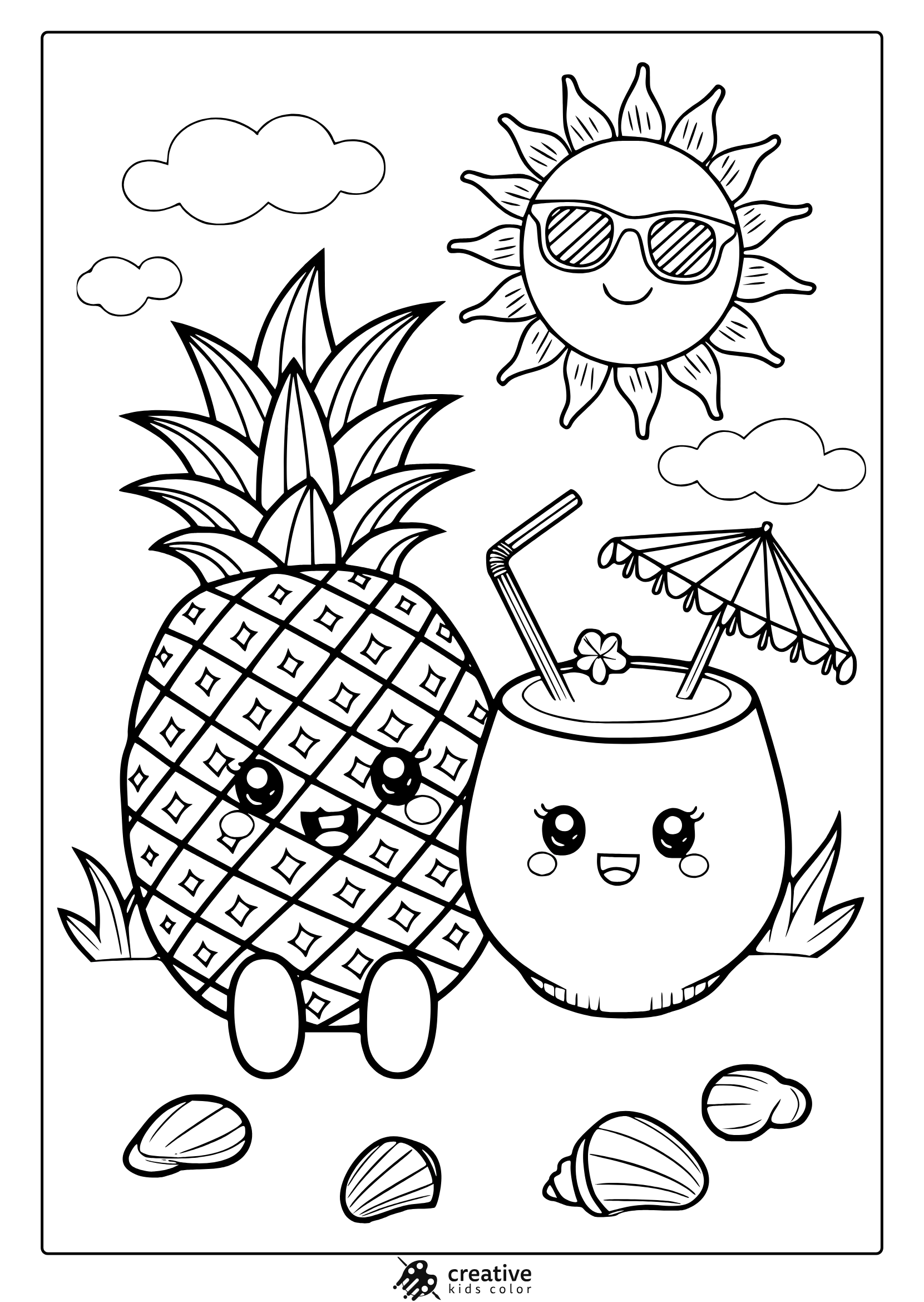 Kawaii Coloring Pages 35 Free Printable PDF  Kawaii Coloring Pages 35 Free Printable PDF