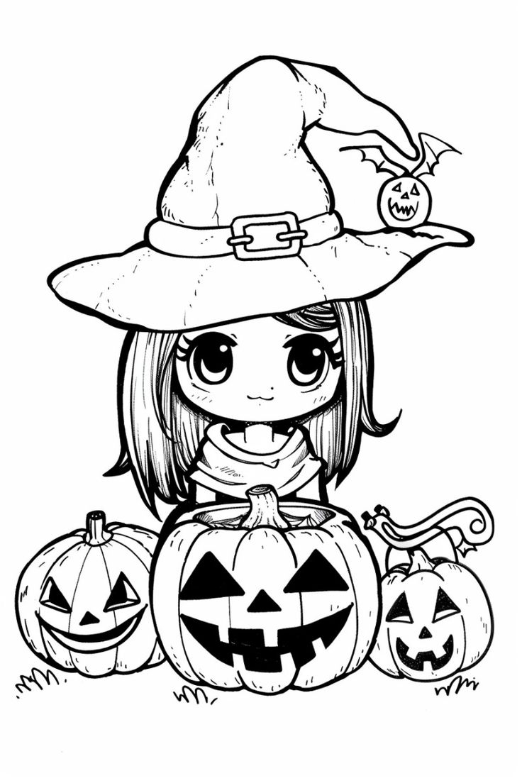 cute kawaii halloween coloring pages cute kawaii halloween coloring pages