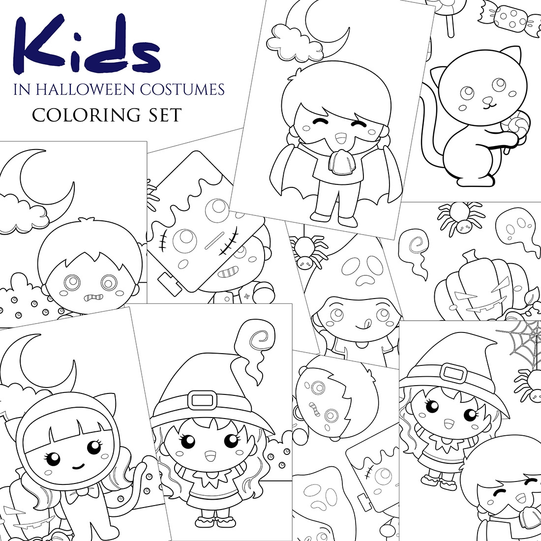 Kids Halloween Costume Celebrate Party Decoration Ghost Vampire Witch Cat Animal Pumpkin Coloring Pages For Kids And Adult MasterBundles Kids Halloween Costume Celebrate Party Decoration Ghost Vampire Witch Cat Animal Pumpkin Coloring Pages For Kids And Adult MasterBundles
