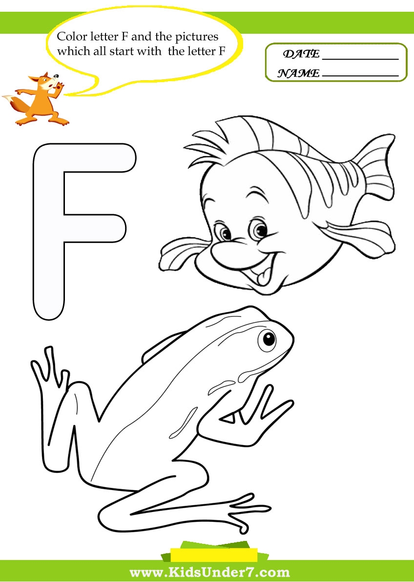 letter f colouring pages