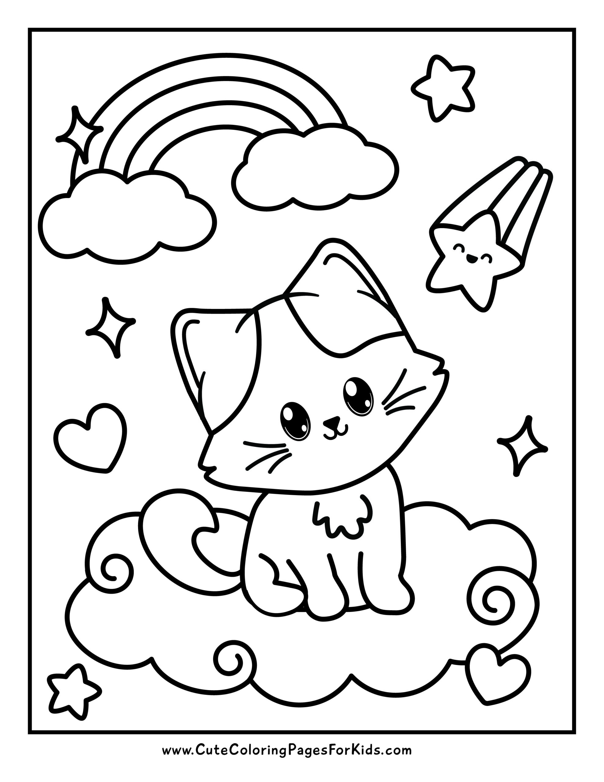 printable cat coloring page printable cat coloring page