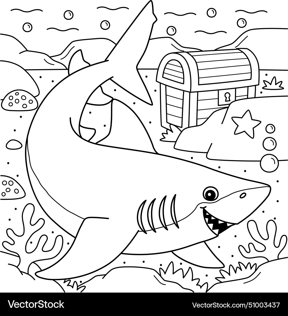 Lemon Shark Coloring Page For Kids Royalty Free Vector Image Lemon Shark Coloring Page For Kids Royalty Free Vector Image