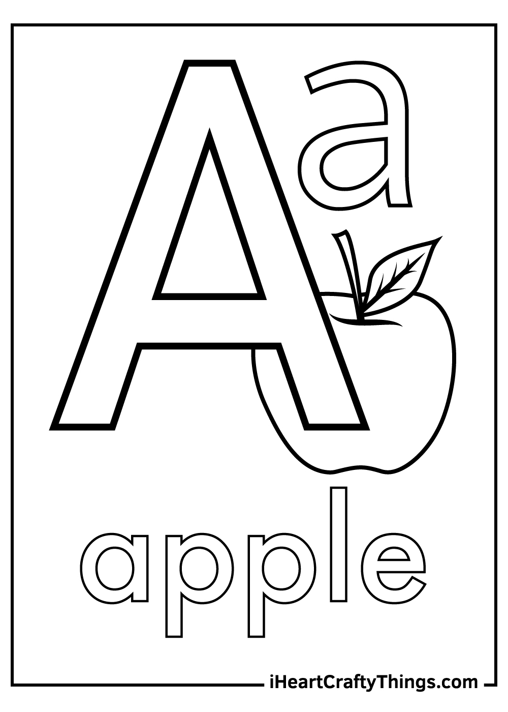 coloring page of the letter a coloring page of the letter a