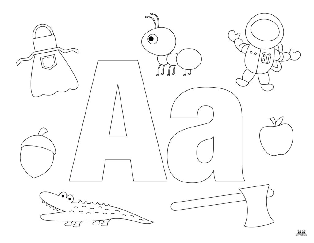 Letter A Coloring Pages 15 FREE Pages Printabulls Worksheets Library