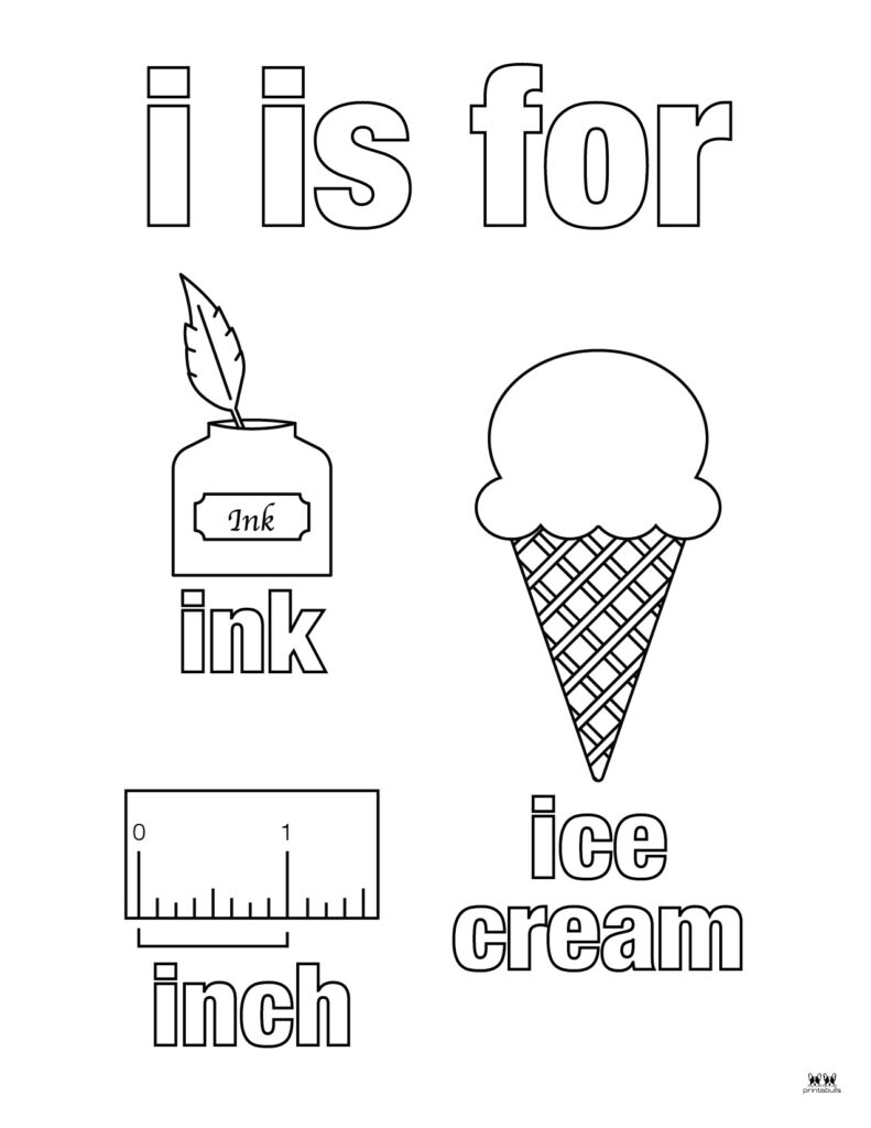 Letter I Coloring Pages 15 FREE Pages Printabulls Letter I Coloring Pages 15 FREE Pages Printabulls