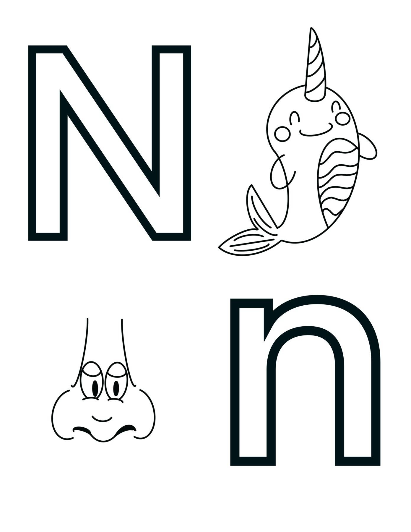 Letter N Alphabet Coloring Page Worksheet By Knox Worksheets TPT Letter N Alphabet Coloring Page Worksheet By Knox Worksheets TPT