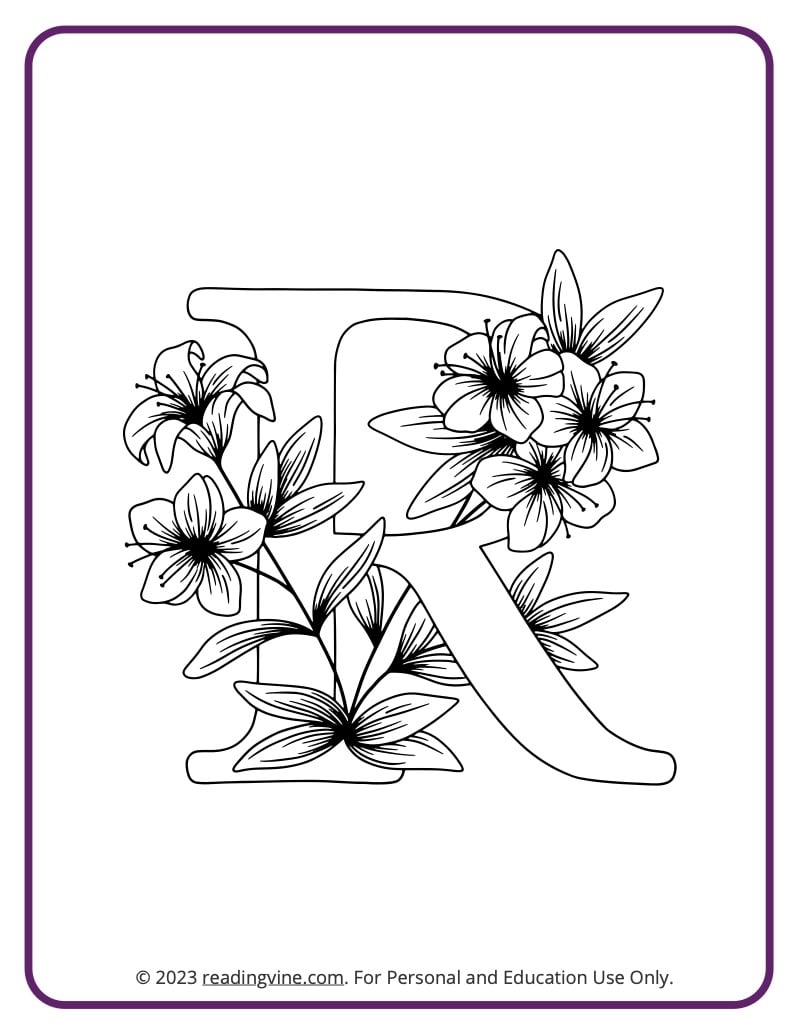 Letter R Coloring Pages Letter R Coloring Pages