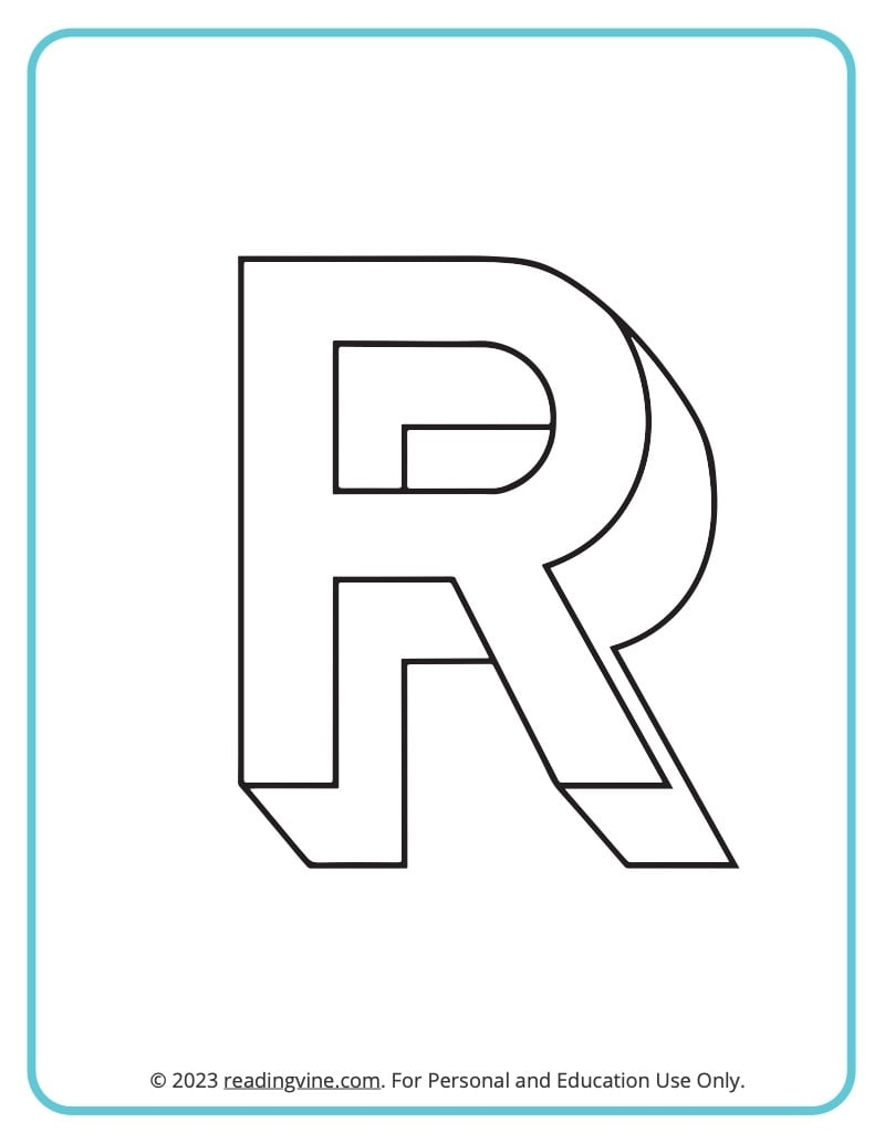 Letter R Coloring Pages Letter R Coloring Pages