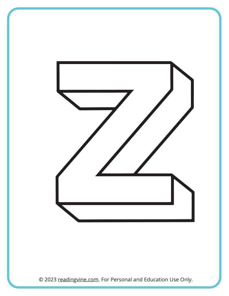 letter z coloring page letter z coloring page