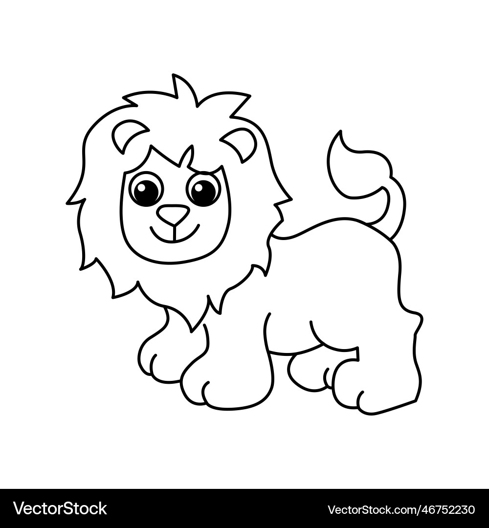 Lion Cartoon Coloring Page For Kids Royalty Free Vector Lion Cartoon Coloring Page For Kids Royalty Free Vector