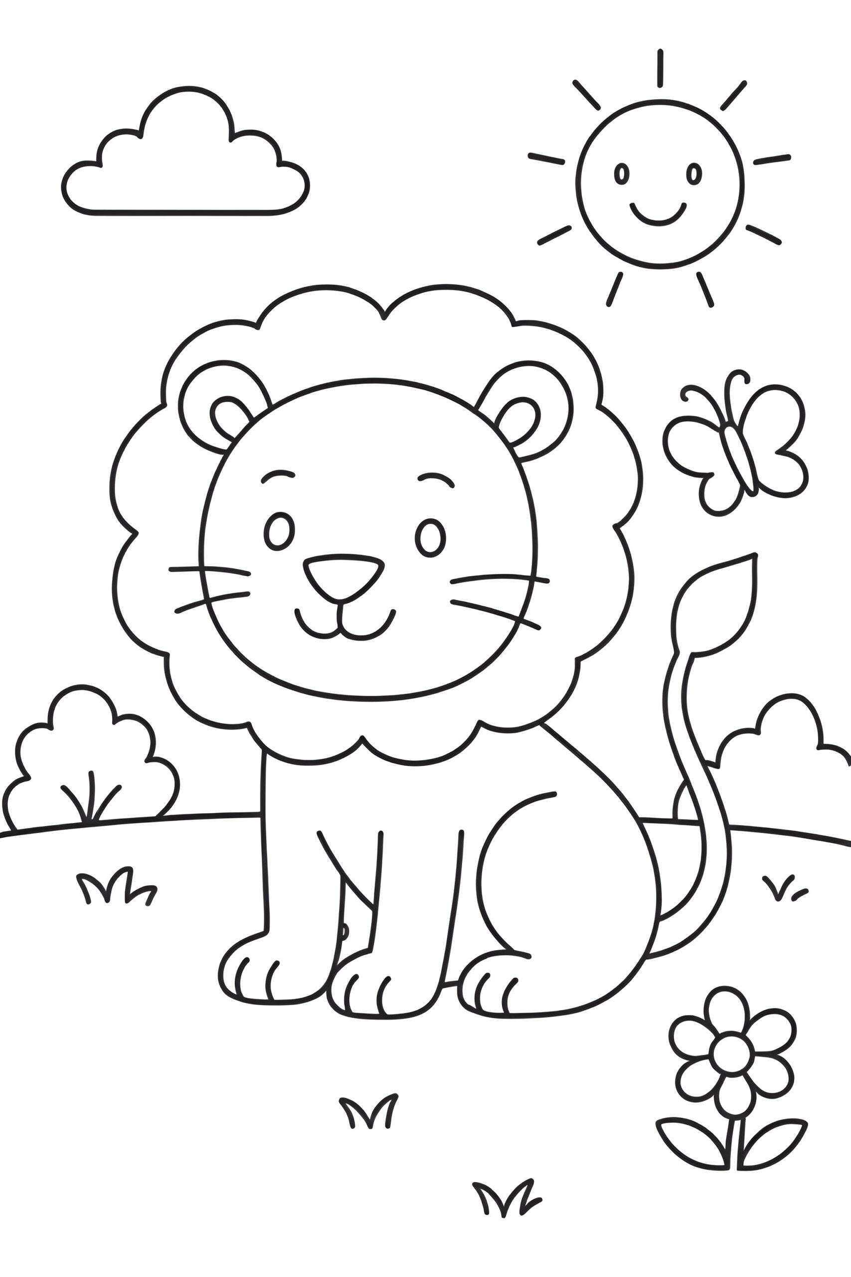 pictures to color of lions pictures to color of lions